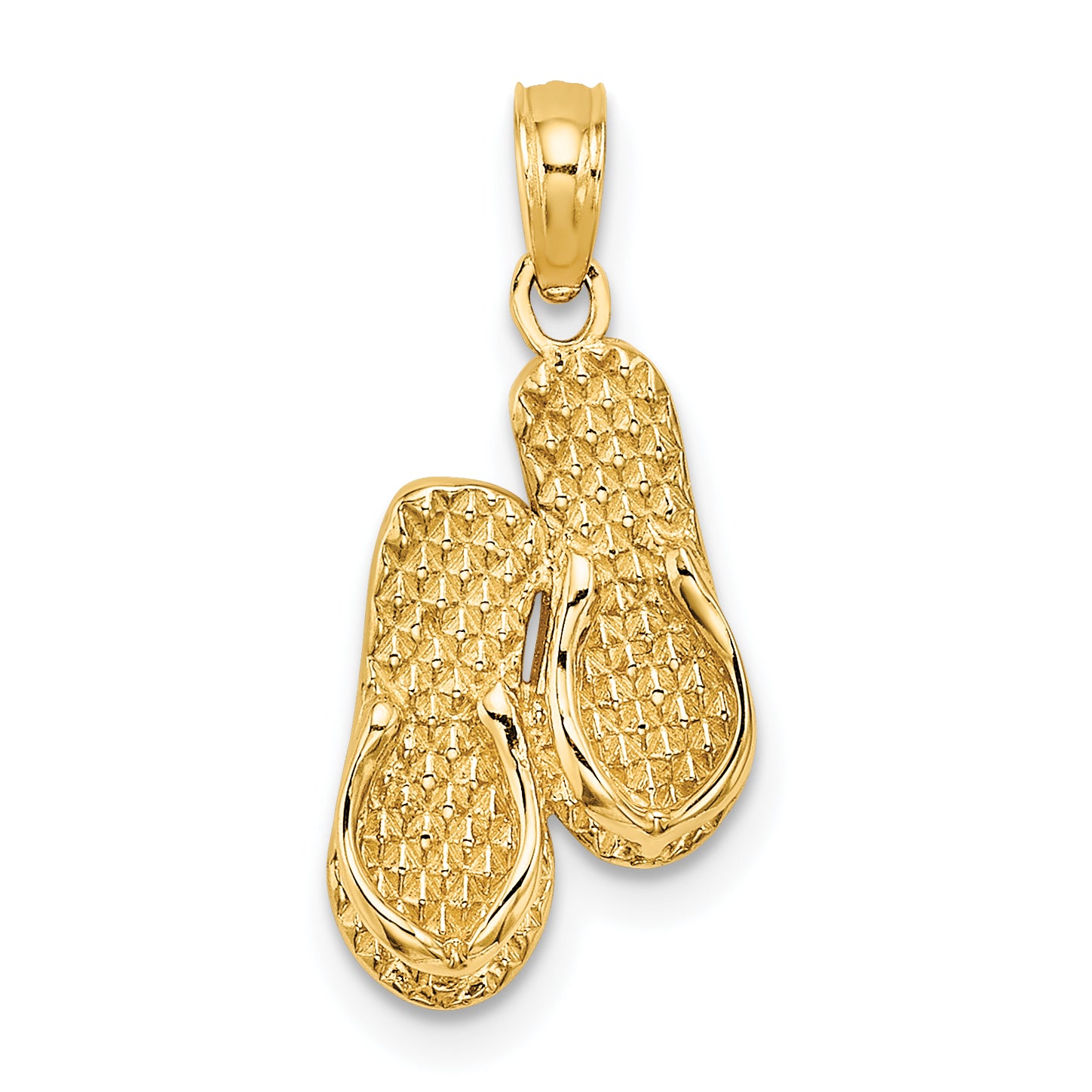 14k 3D CAPE COD Double Flip-Flop Charm Main image