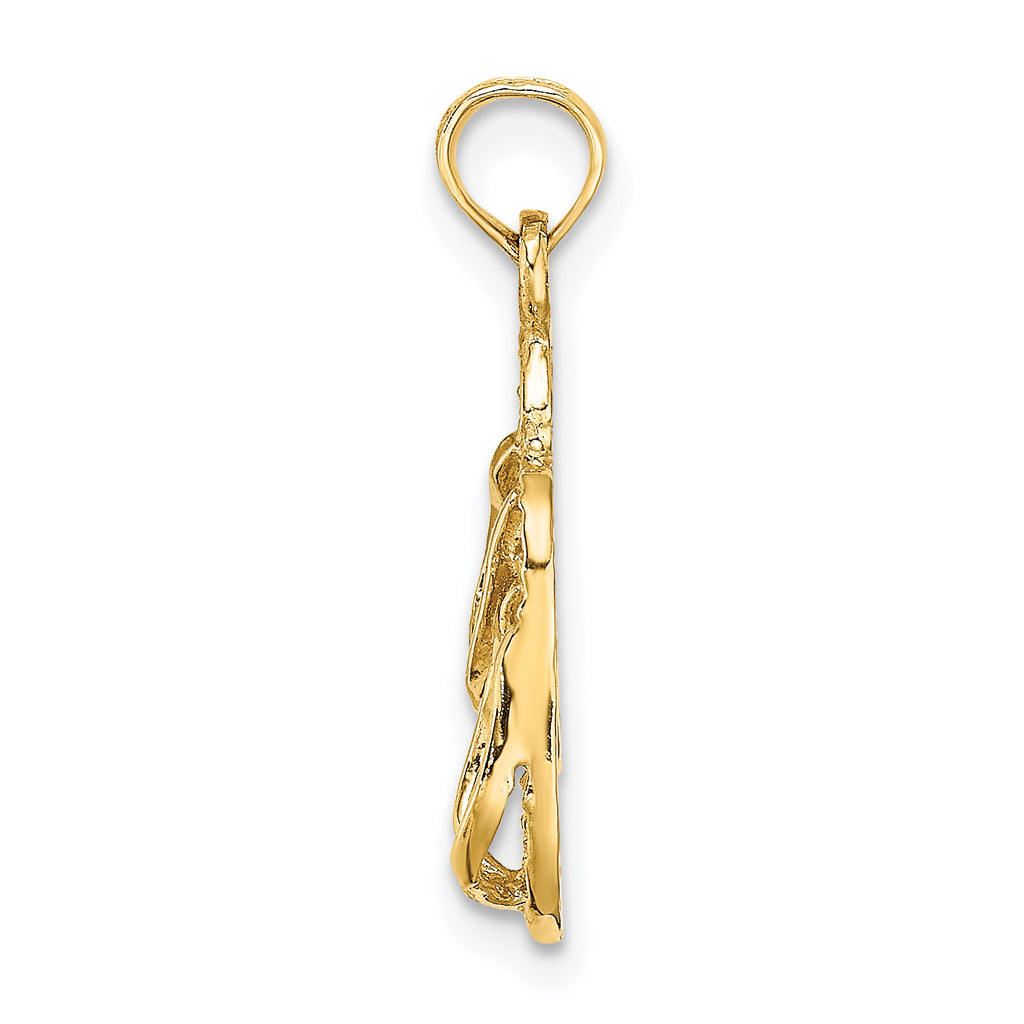 14k 3D DESTIN, FLORIDA Double Flip-Flop Charm
