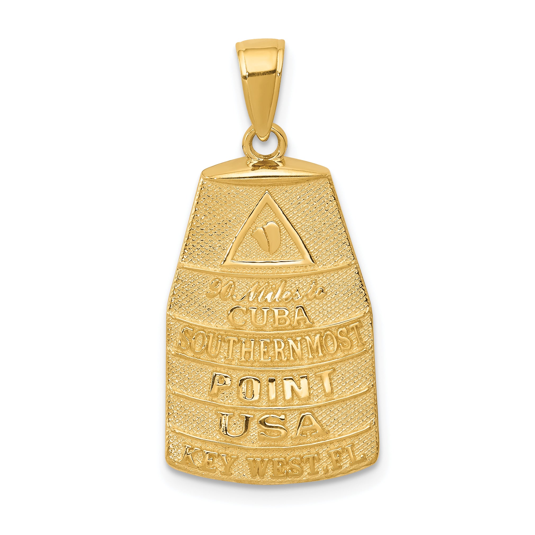 14k 90 MILES TO CUBA SOUTHERNMOST POINT USA KEY WEST Pendant Main image