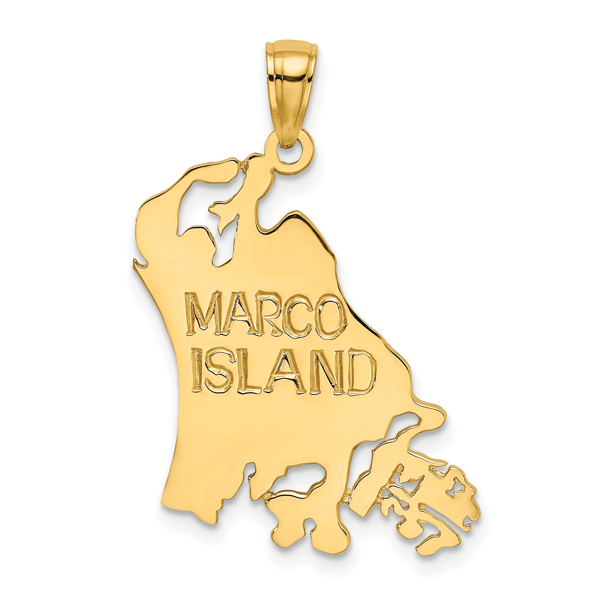 14k Cut Out MARCO ISLAND Charm Main image