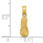 14k 3D MYRTLE BEACH Single Flip-Flop Charm
