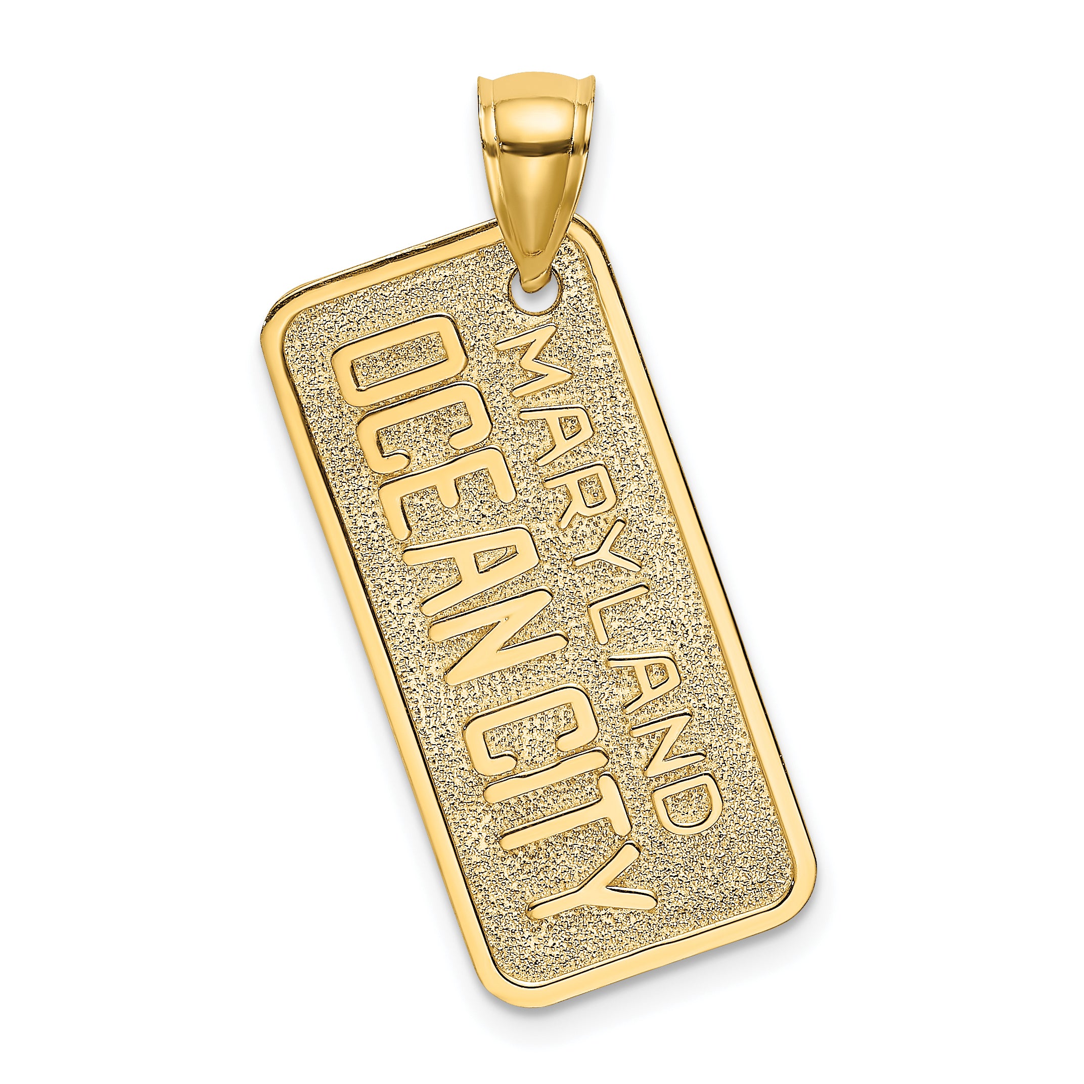 14k MARYLAND OCEAN CITY License Plate Charm Main image