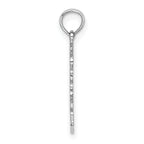 14k White Gold Double Palm Trees Pendant