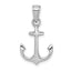 14k White Gold Anchor Pendant