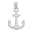 14K White Gold Polished 3-D Anchor Charm