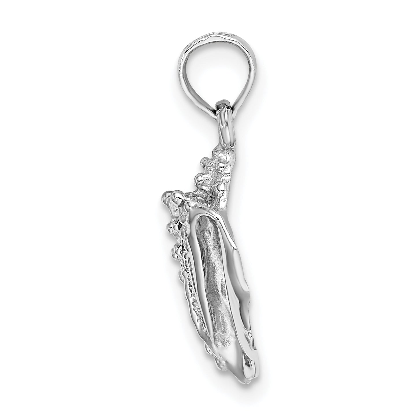 14K White Gold Conch Shell Charm - Sophia Jewelers