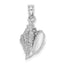 14K White Gold Conch Shell Charm - Sophia Jewelers
