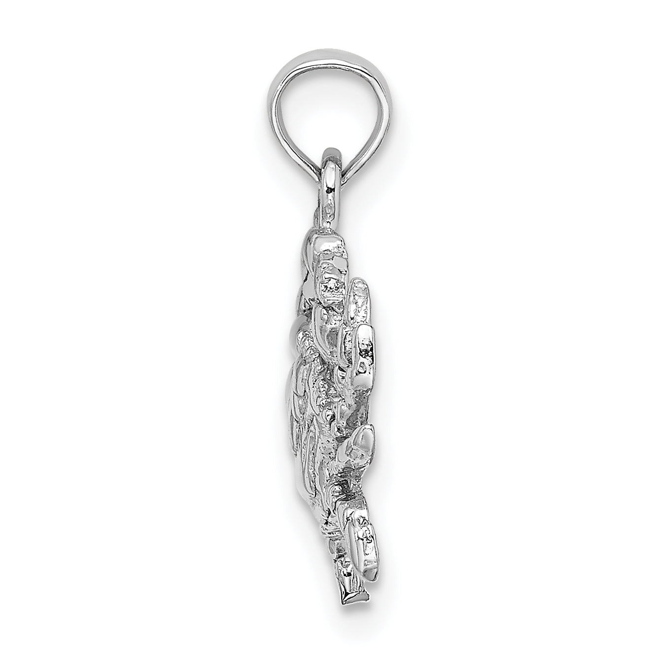 14K White Gold Blue Crab Charm Secondary image