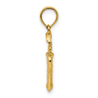 14k 3-D Golfer in Swing Charm