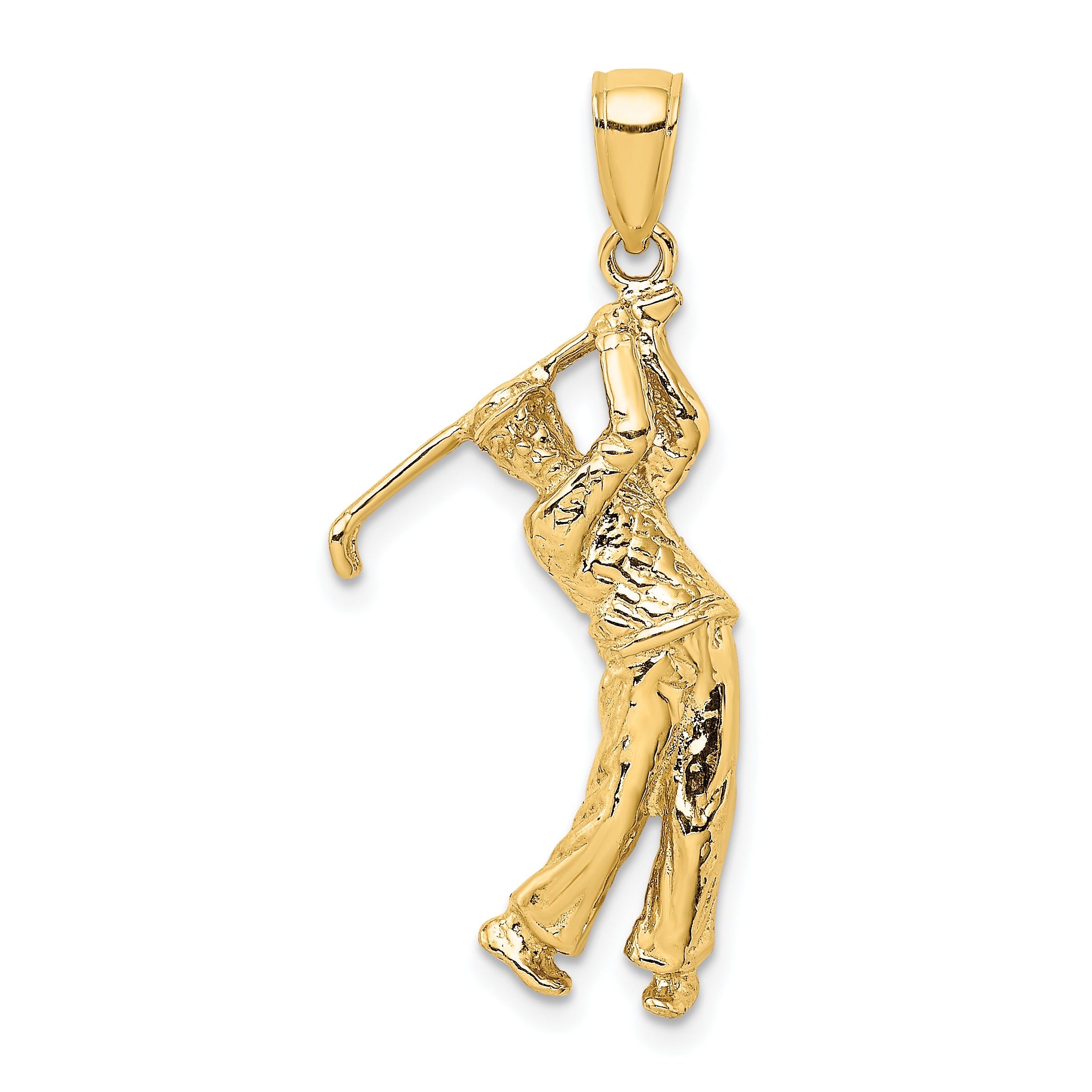 14k 3-D Golfer in Swing Charm Main image
