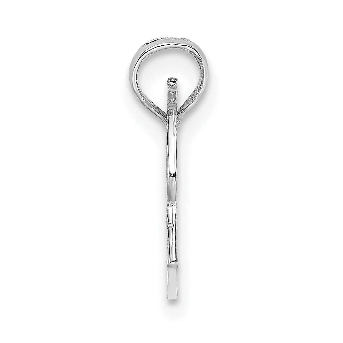 14K White Gold Megaphone with Handle Pendant Secondary image