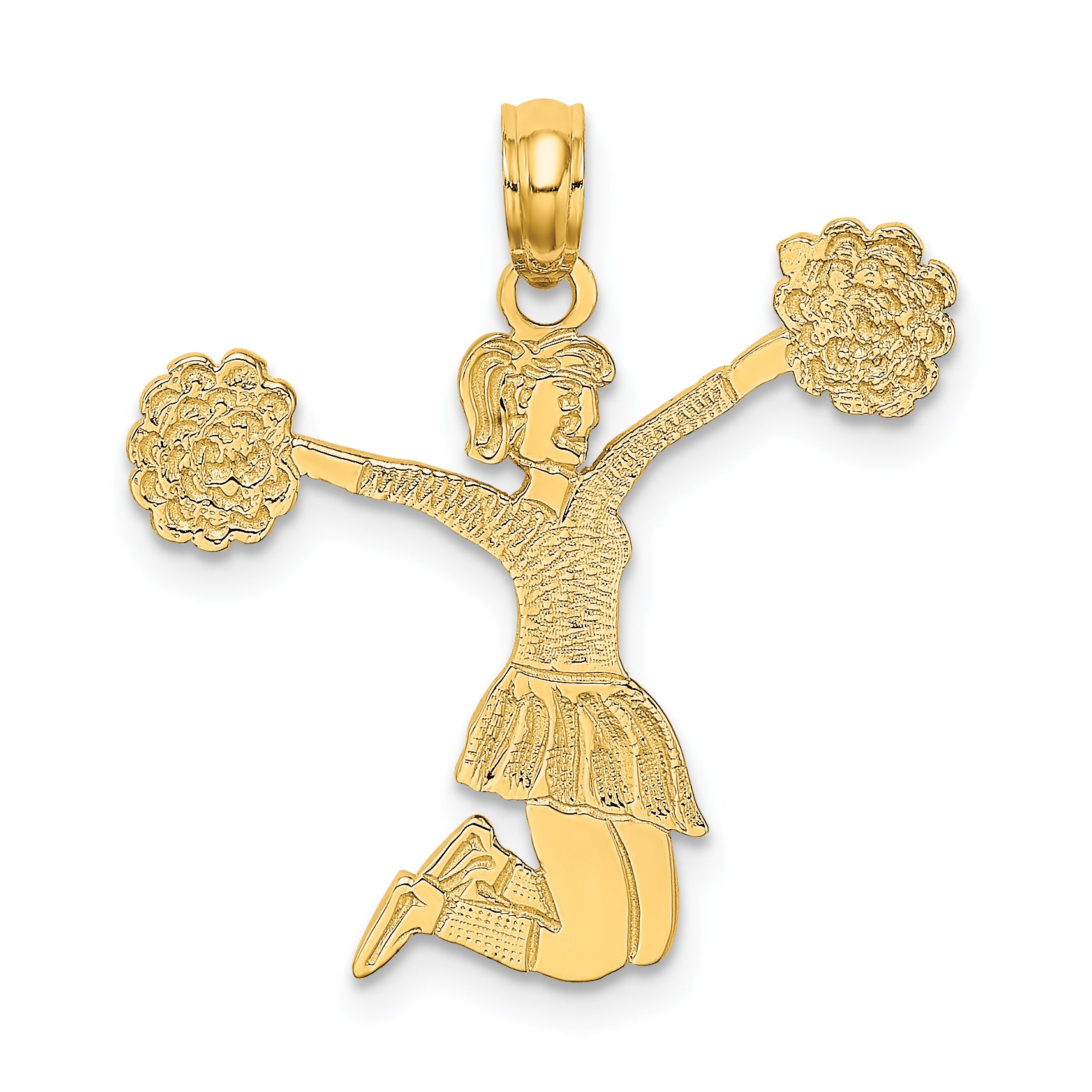 14k Cheerleader Jumping with Pom-Pom's Charm Main image