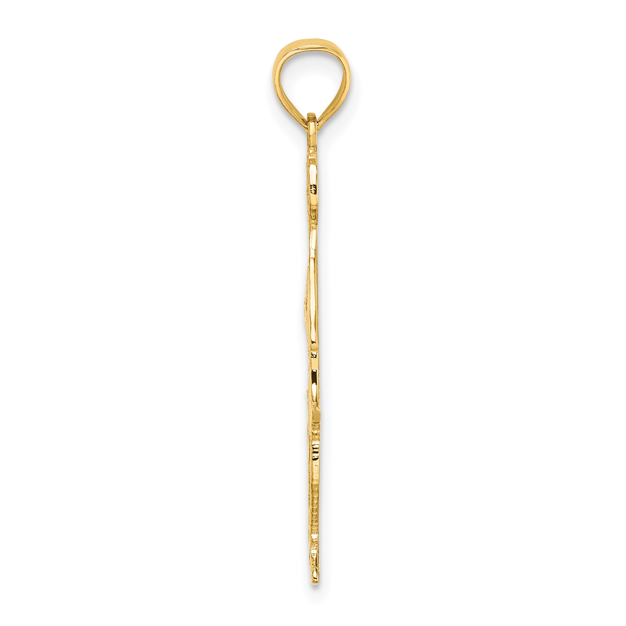 14k Cheerleader with Hand on Head Charm Secondary image