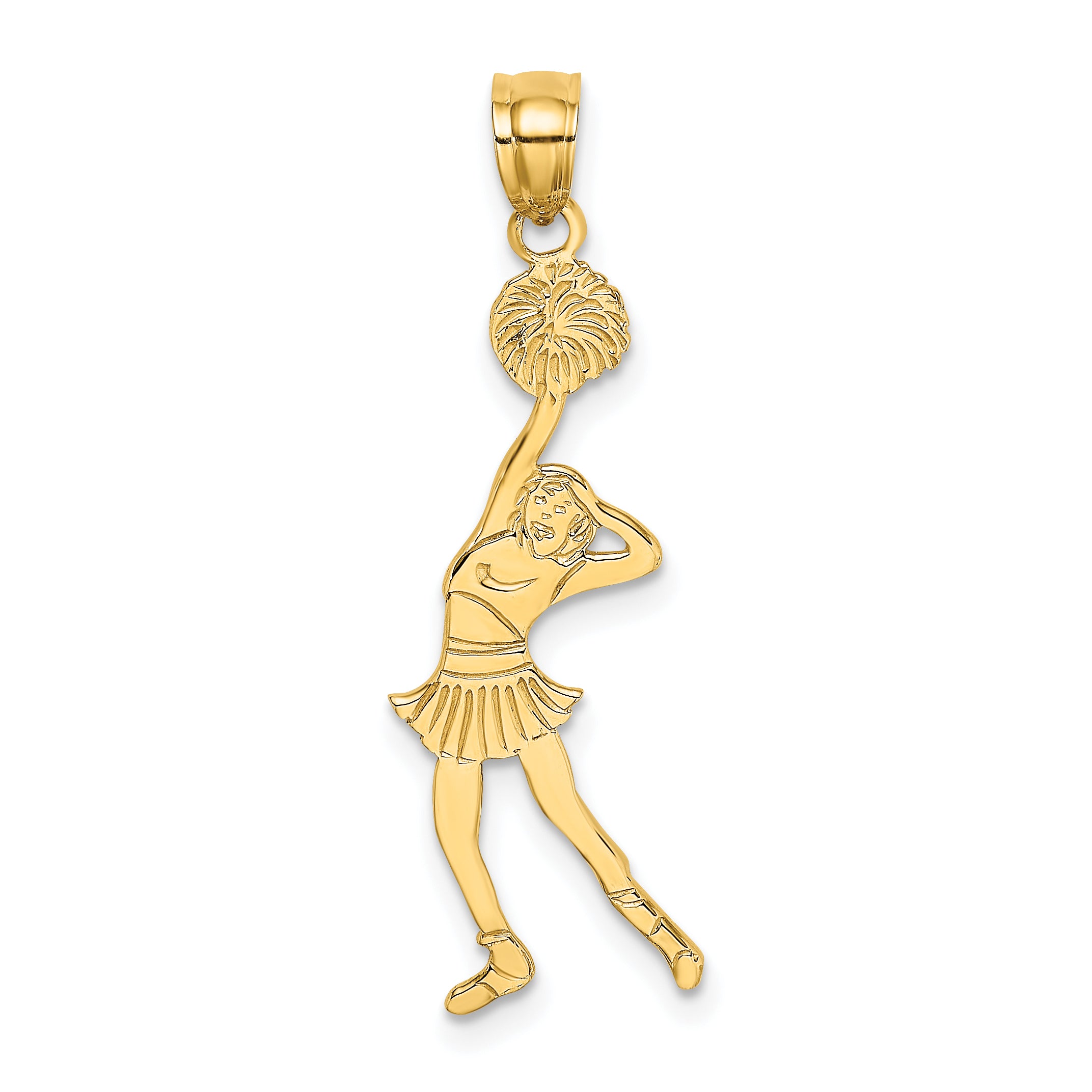 14k Cheerleader with Hand on Head Charm Main image