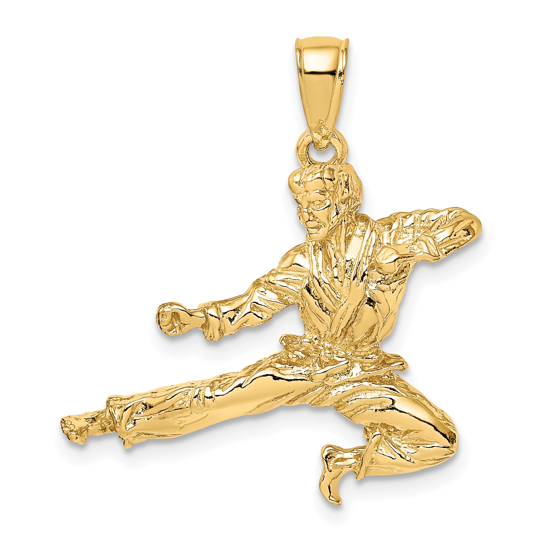 14k 3-D Male Karate Pendant Main image