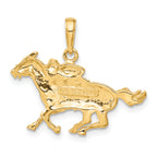 14k Jockey on Horse Pendant - Sophia Jewelers