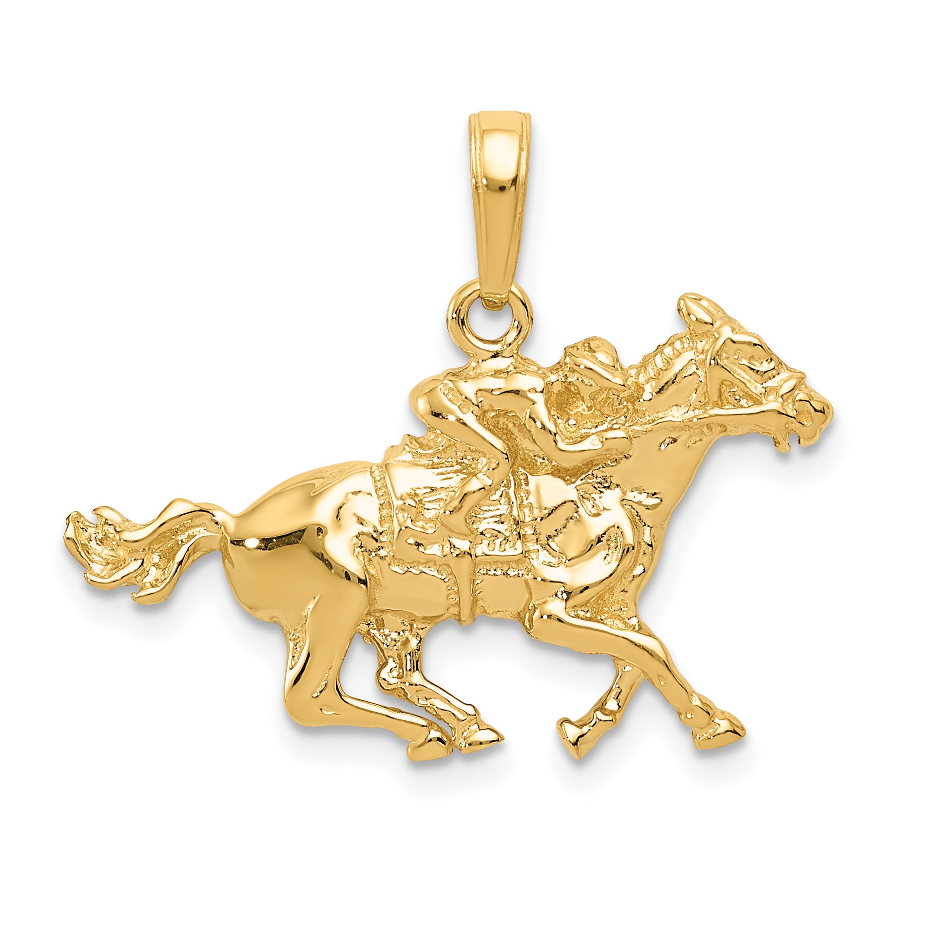 14k Jockey on Horse Pendant - Sophia Jewelers Main image