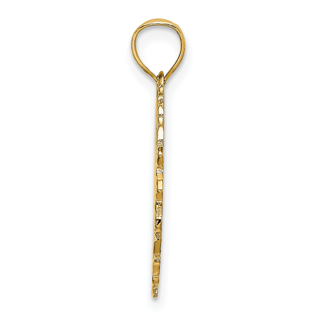 14k Dart Board and Darts in Leaf Design Charm - Sophia Jewelers