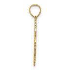 14k Dart Board and Darts in Leaf Design Charm - Sophia Jewelers