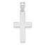 14K White Gold Polished Cross Charm
