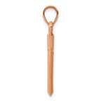 14k Rose Gold Polished Hollow Cross Pendant