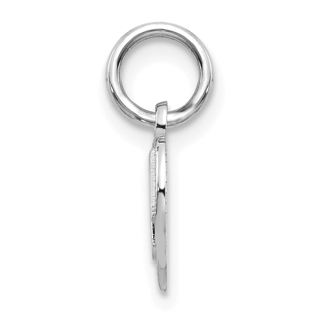 14k White Gold MOM Heart Charm Secondary image