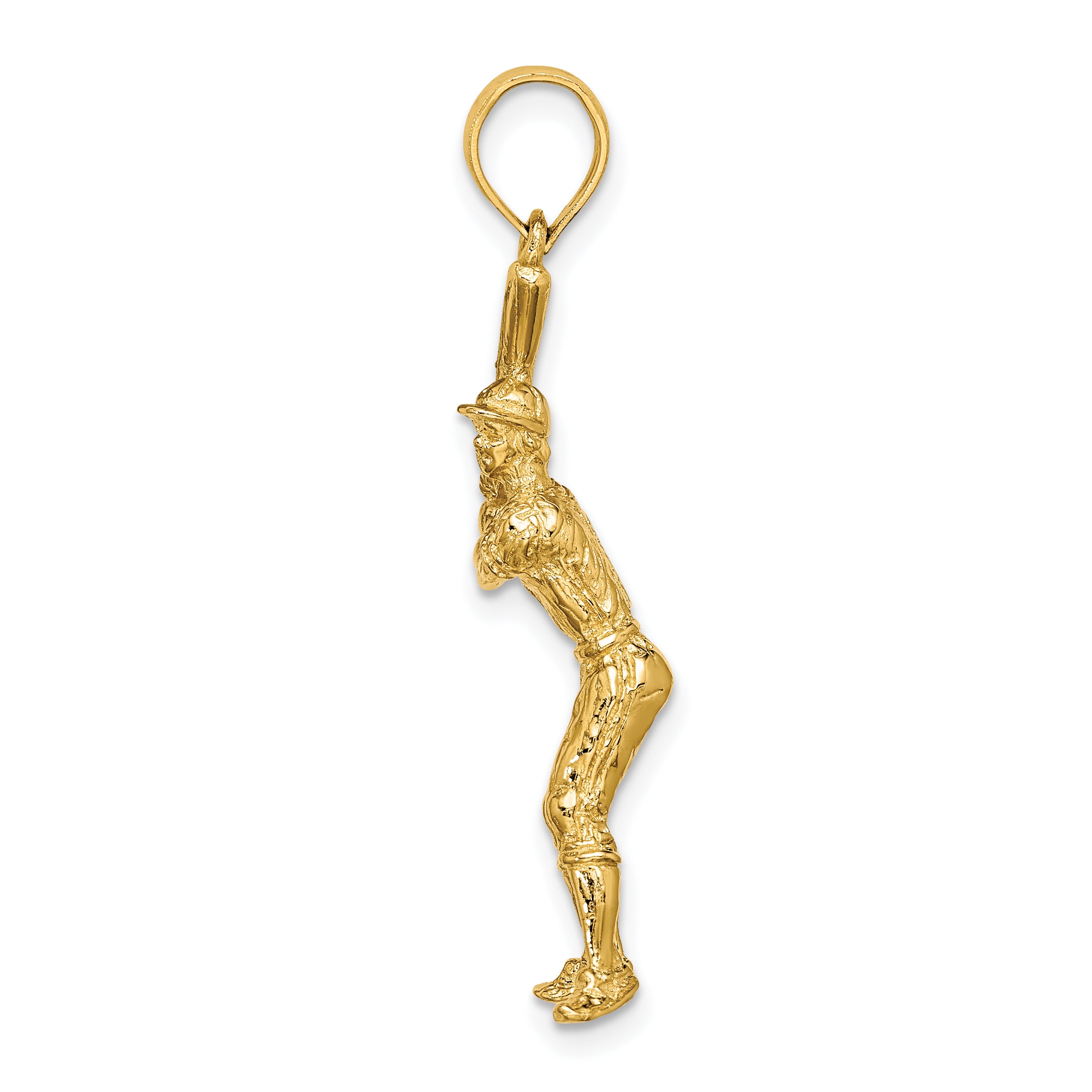 14k 3-D Baseball Player with Bat Charm Secondary image
