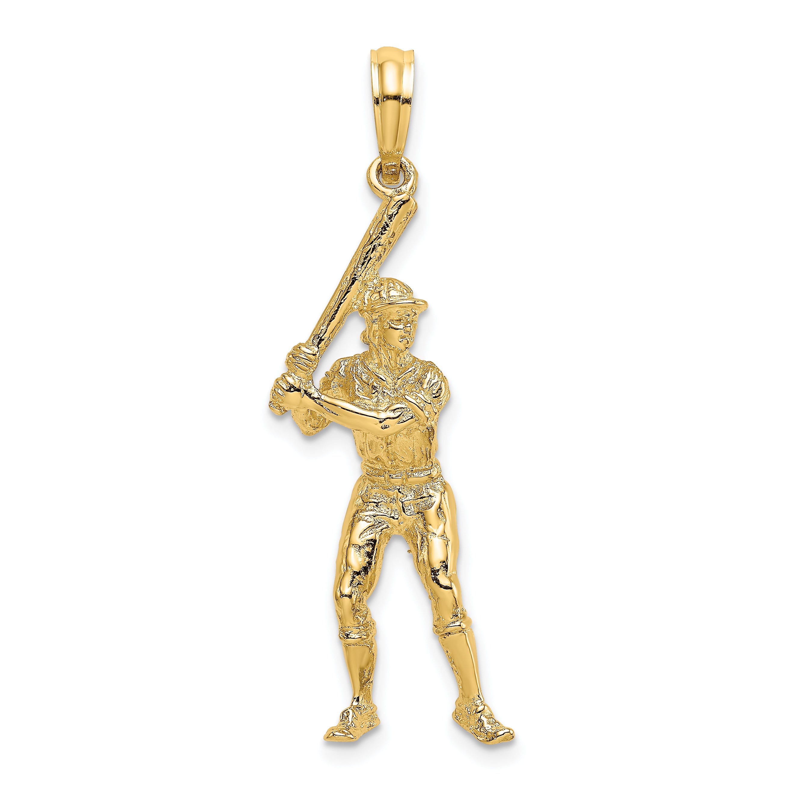 14k 3-D Baseball Player with Bat Charm Main image