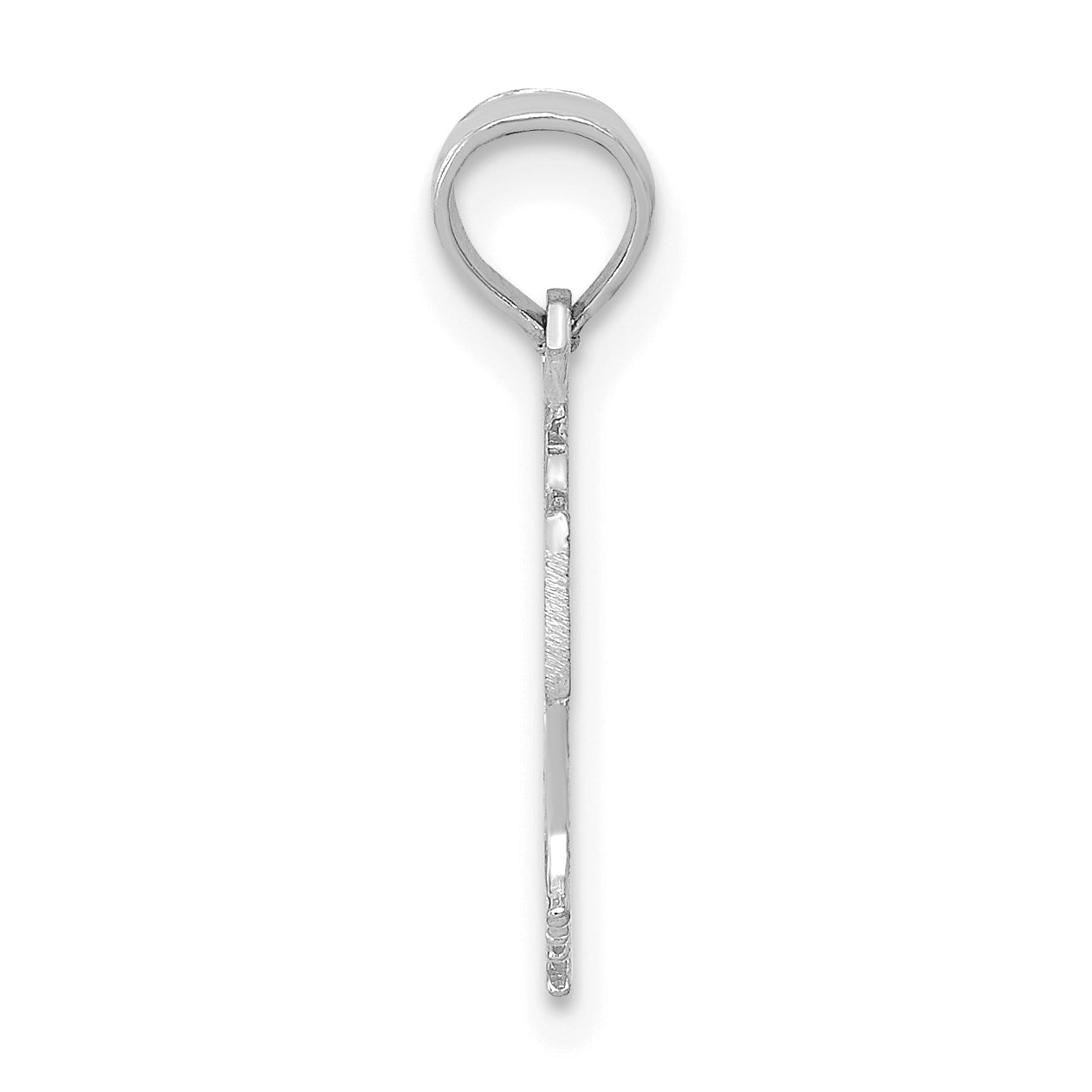 14K White Gold Basketball in Net Pendant Secondary image