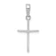 14k White Gold Polished Cross Pendant