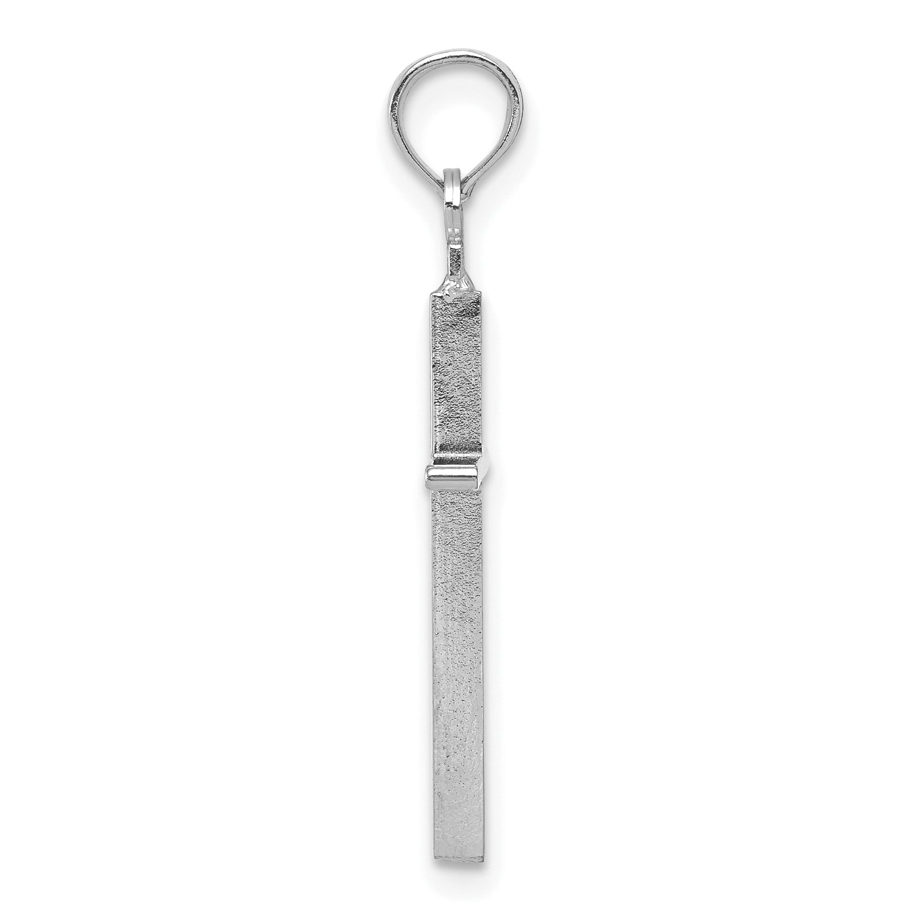 14K White Gold Polished Cross Pendant Secondary image