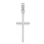 14K White Gold Polished Cross Pendant
