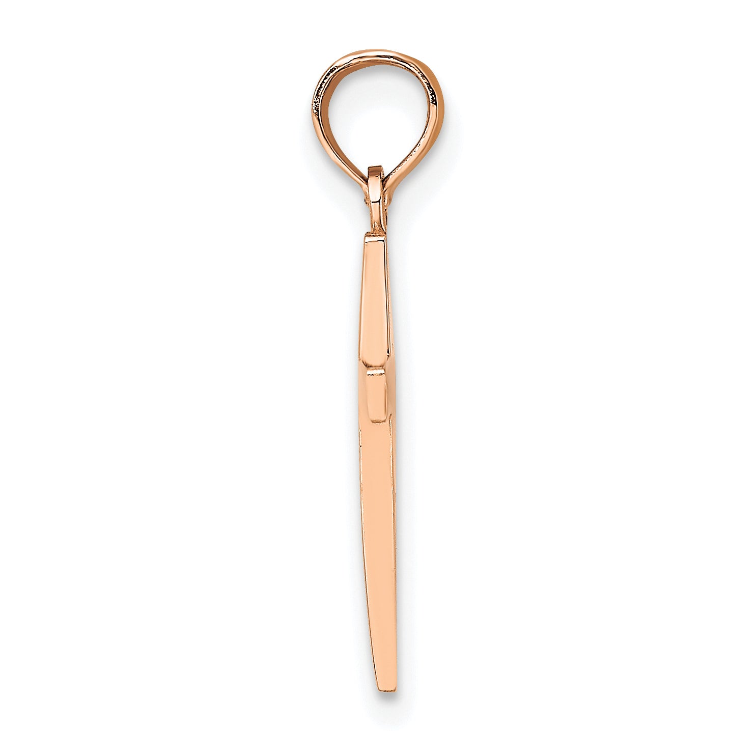 14k Rose Gold Beveled Cross Charm Secondary image