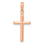 14k Rose Gold Reversible Latin Cross Pendant