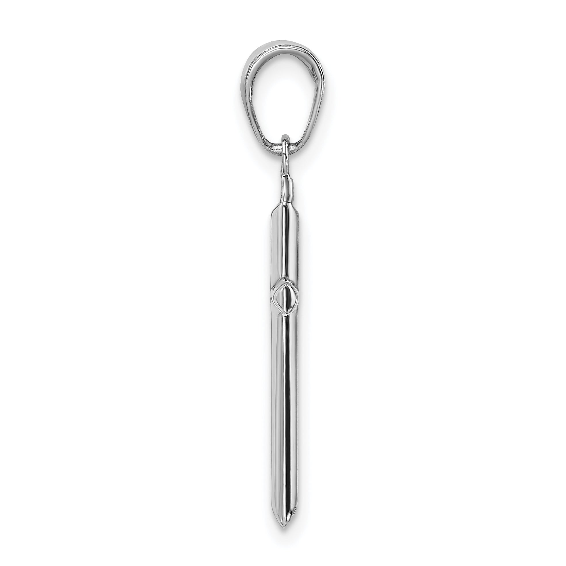 14k White Gold Reversible Latin Cross Pendant Secondary image