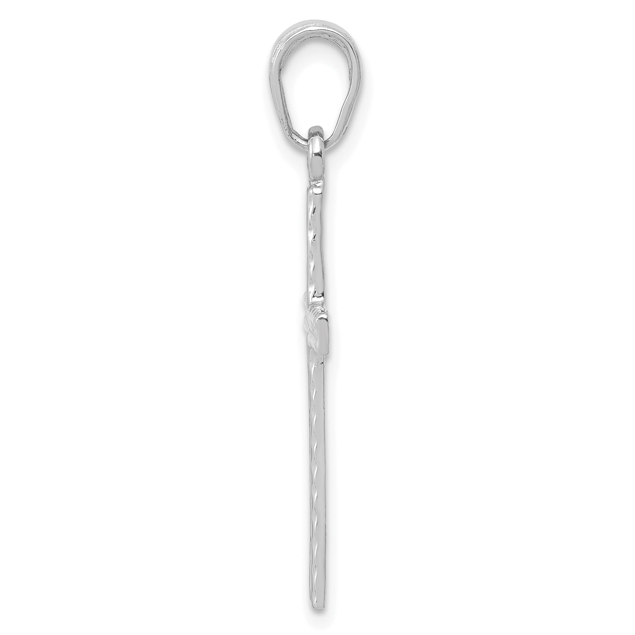 14K White Gold Latin Cross Pendant Secondary image