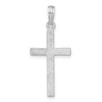 14K White Gold Latin Cross Pendant