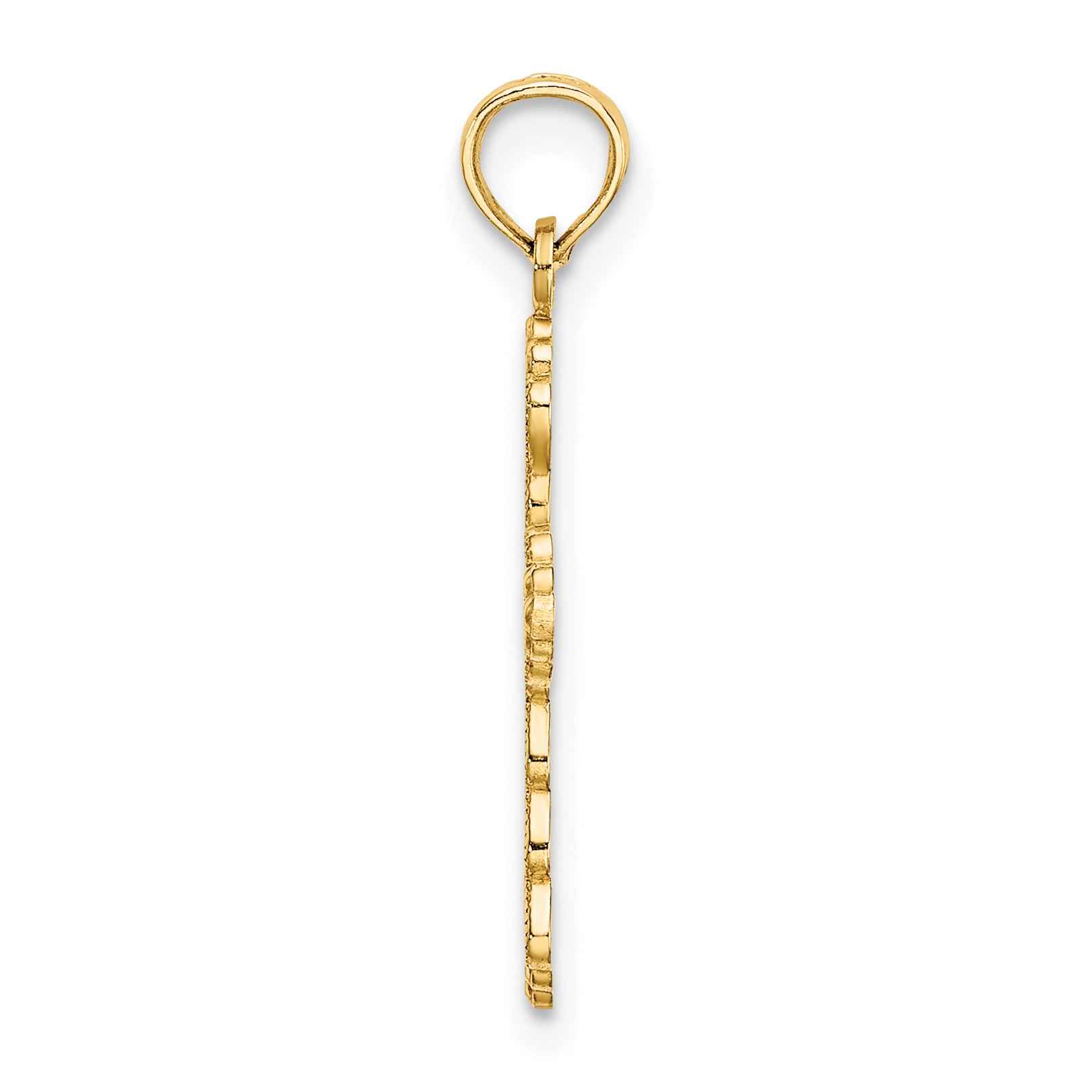 14k Scalloped Cross Charm Secondary image