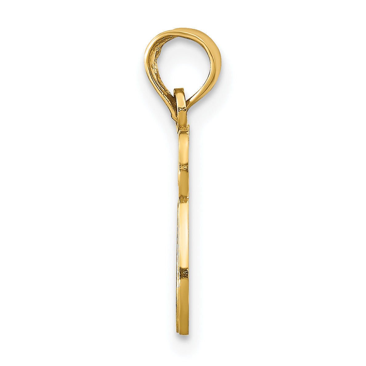 14K Gold Chai Cut-Out Pendant With Polished Finish Elegant Cast Design