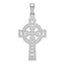 14K White Gold Celtic Cross w/Eternity Circle Pendant