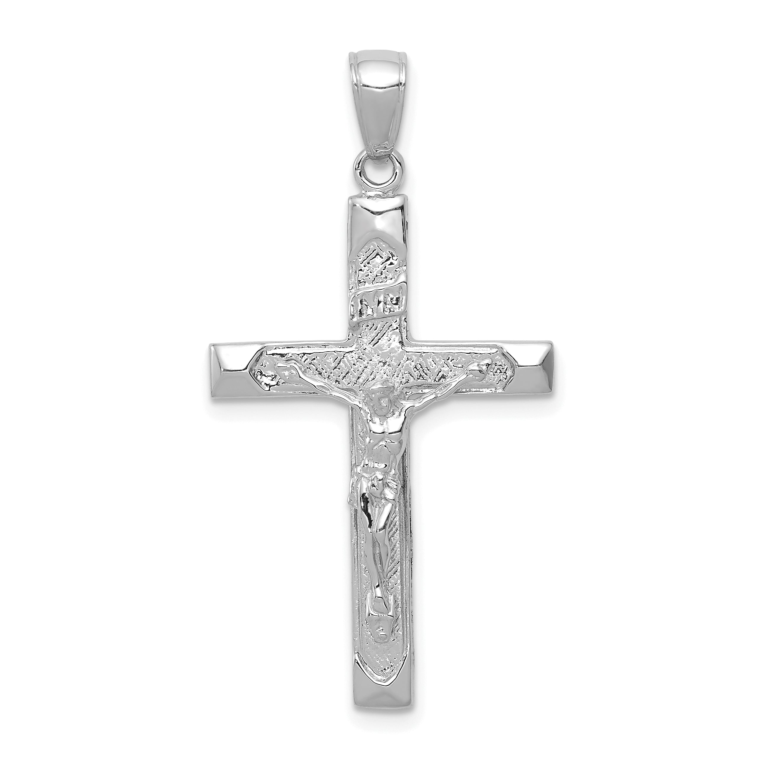 14K White Gold Crucifix Pendant Main image