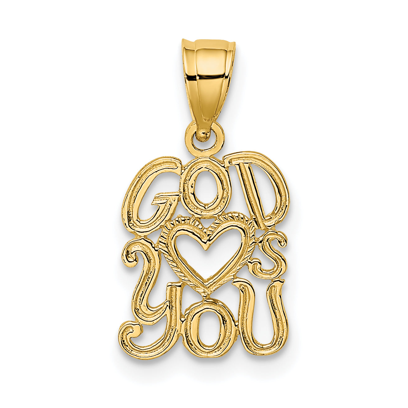 14K GOD HEARTS YOU Charm Main image