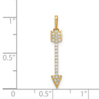 14K Arrow CZ Pendant