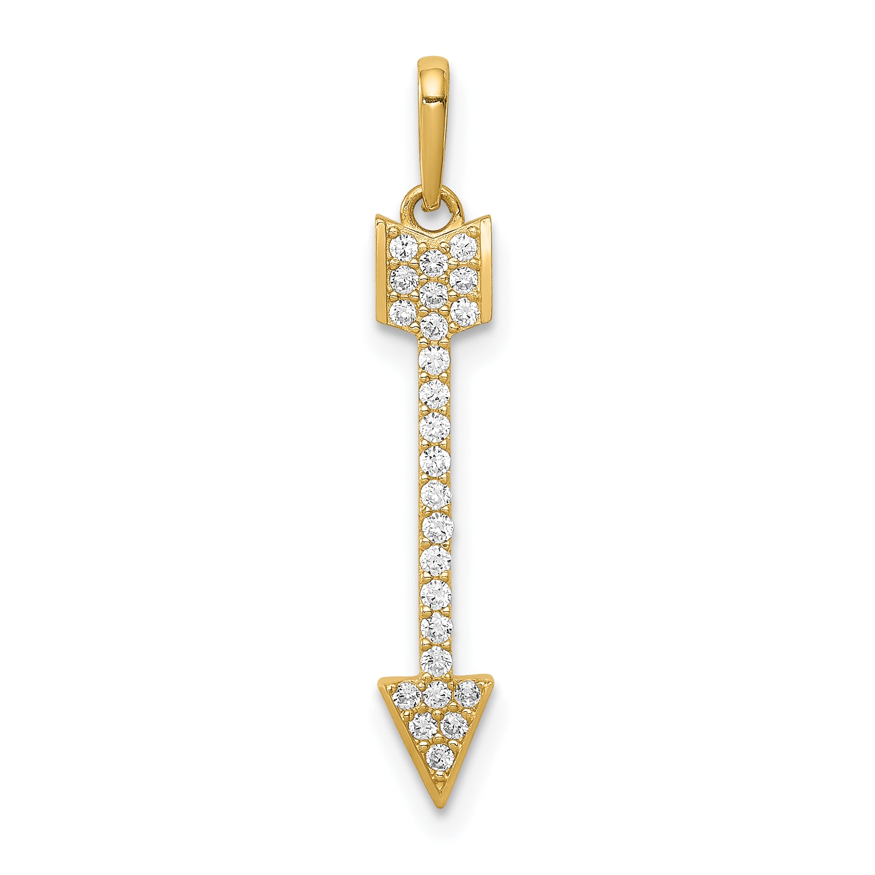 14K Arrow CZ Pendant Main image
