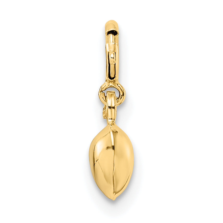14K Polished Heart w/ Spring Ring Clasp Charm Secondary image