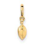 14K Polished Heart w/ Spring Ring Clasp Charm