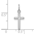 14k White Gold Cross Pendant