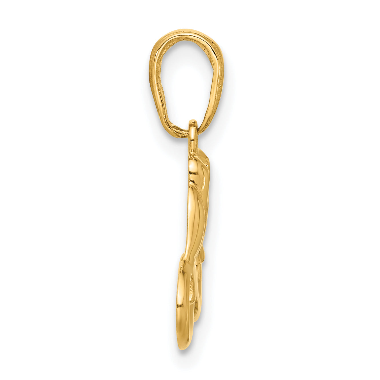 14K and White Rhodium D/C Infinity Love Birds Pendant Secondary image