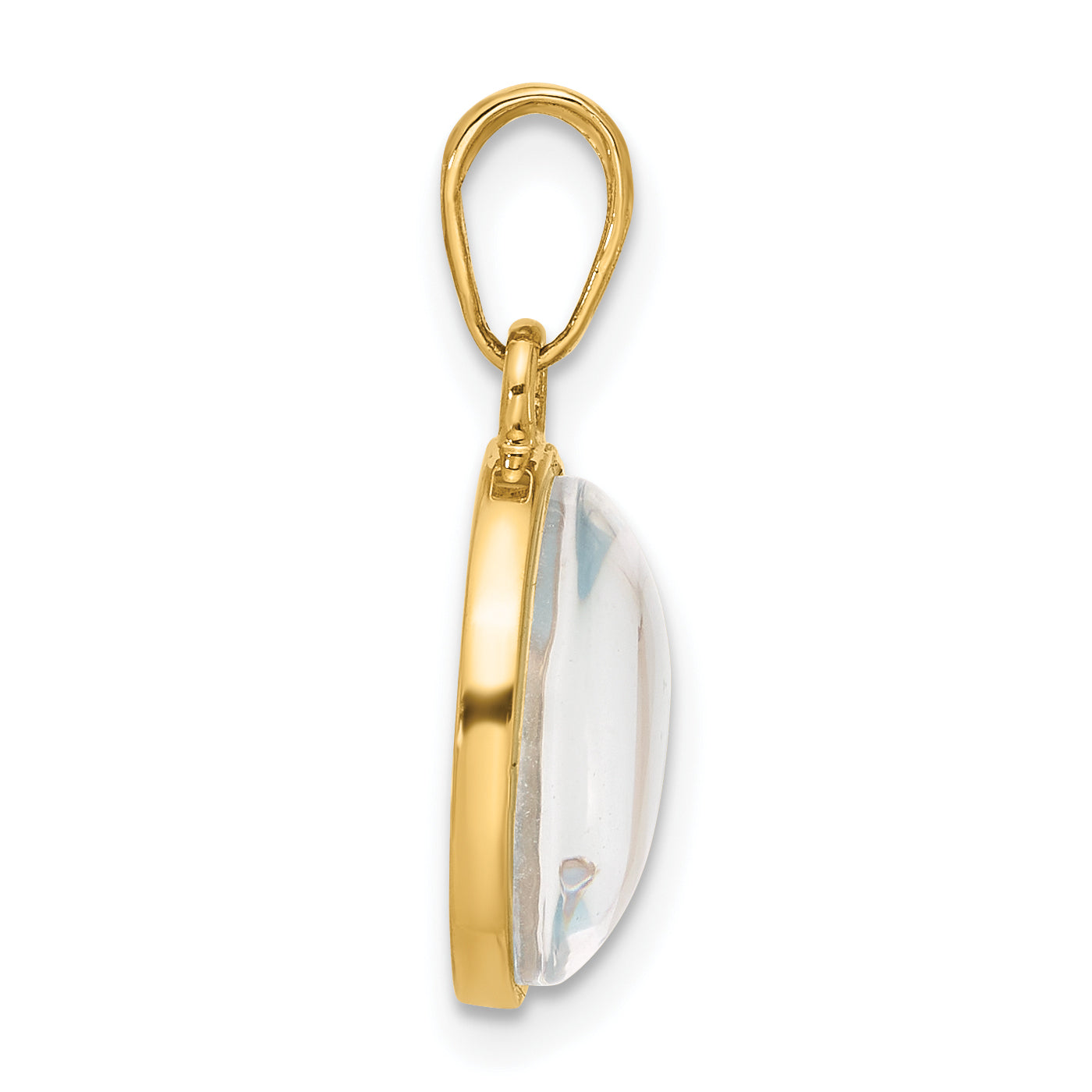 14K Polished with Blue Enamel and Clear Epoxy Resin It's A Boy Pendant Secondary image