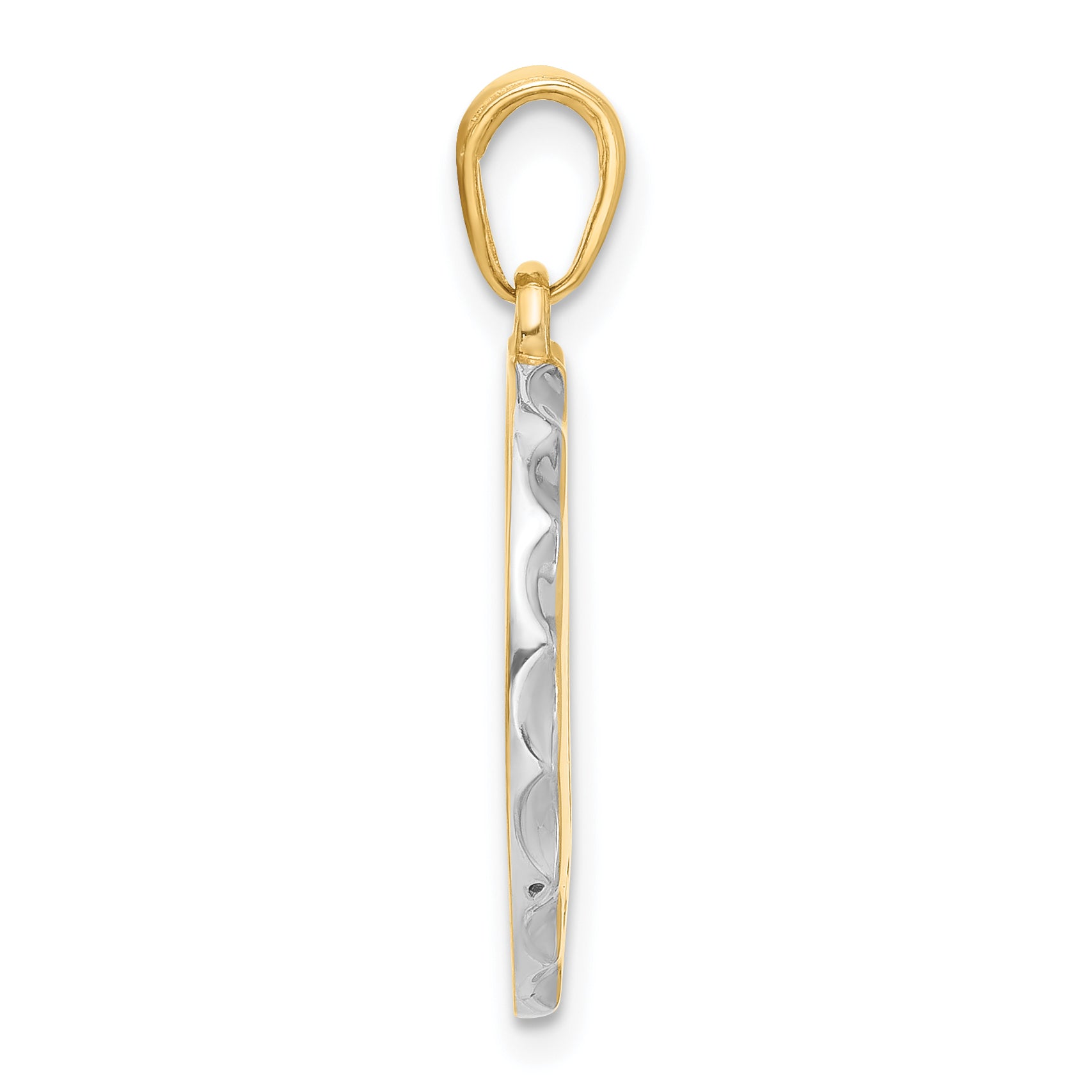 14k and White Rhodium It's A Girl! Disc Pendant Secondary image